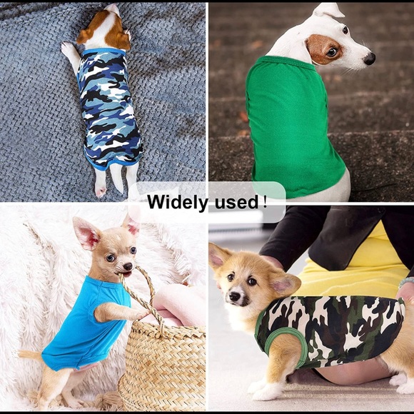 4 Piece Solid And Camouflage Dog Clothes Small - Picture 5 of 10